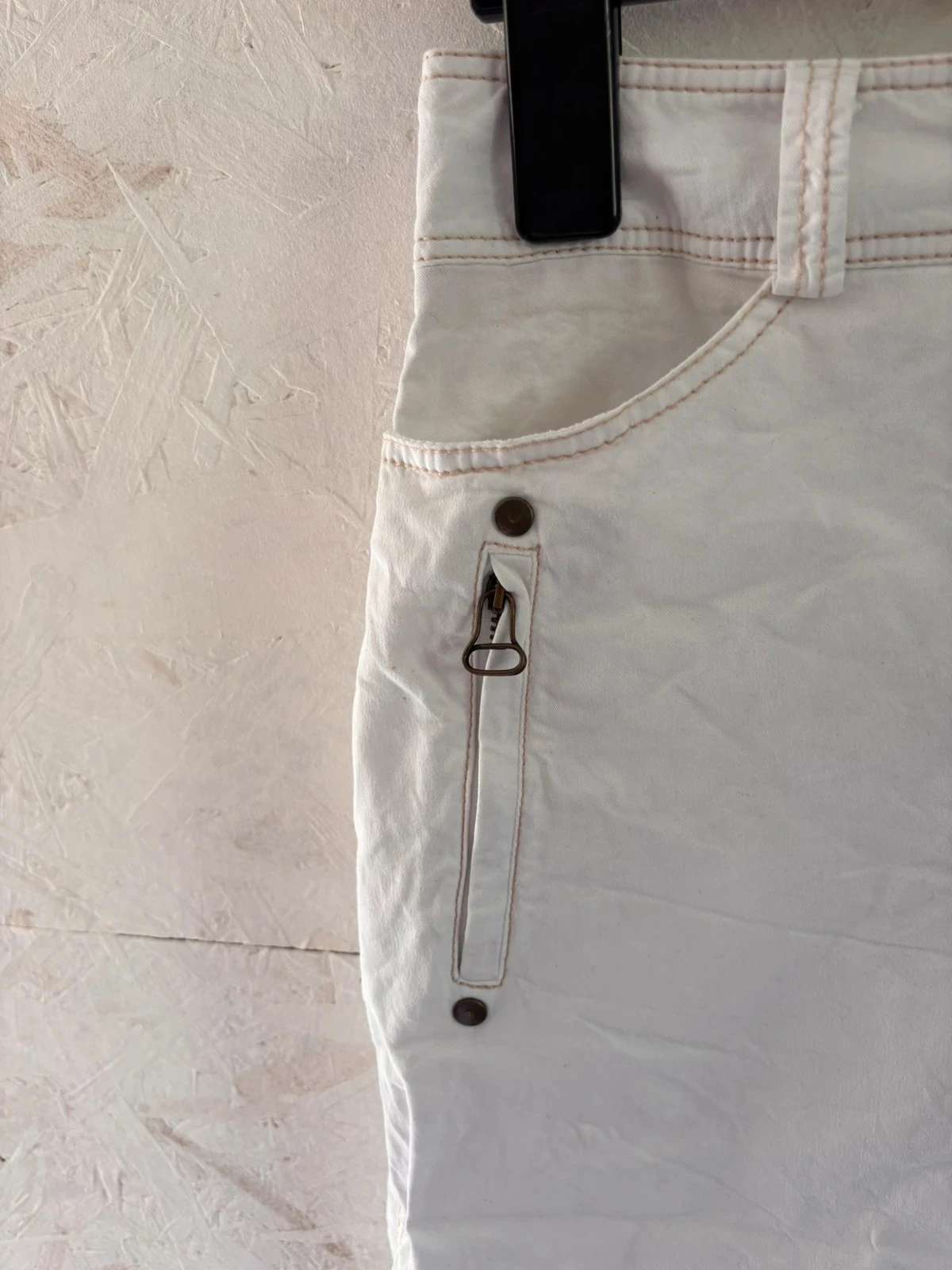 Falda recta blanca estilo safari Jodhpur (Galeries Lafayette) Talla 40 estimada – Muy buen estado – photo 5